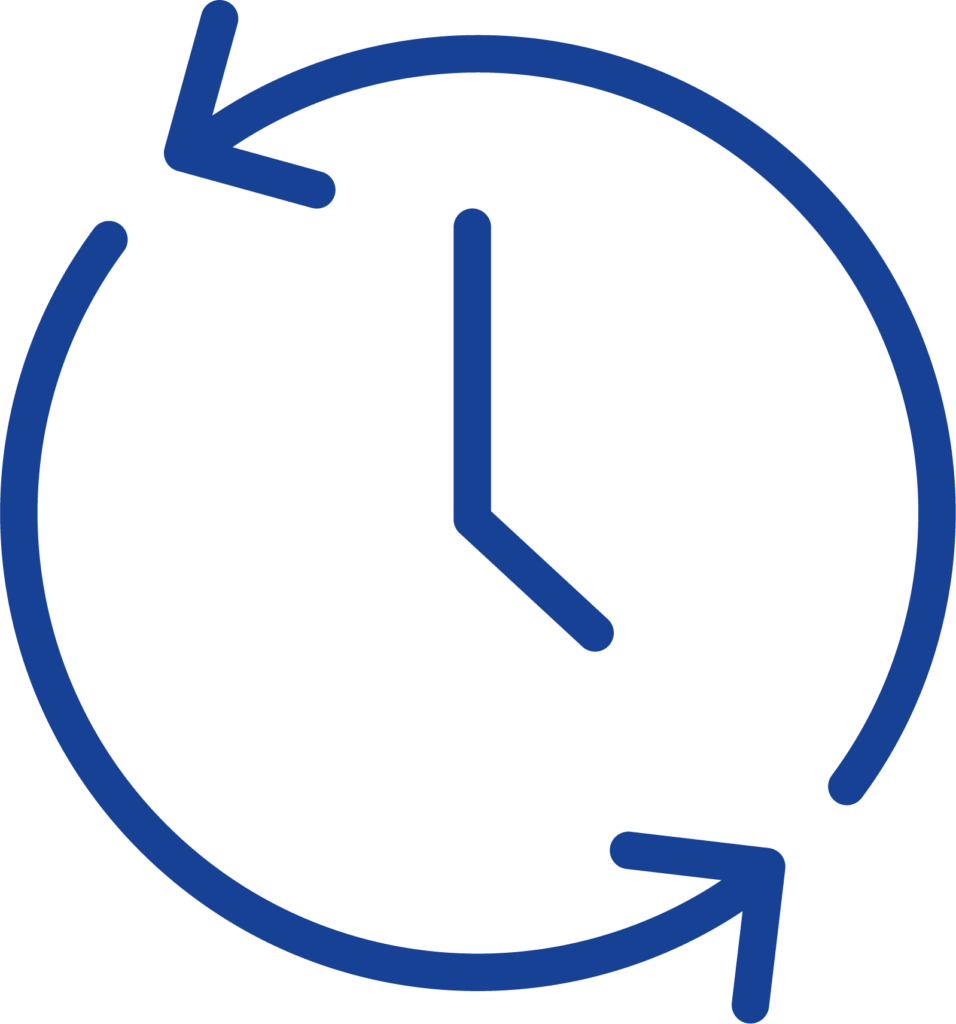 Blaue Umrandung einer Uhr