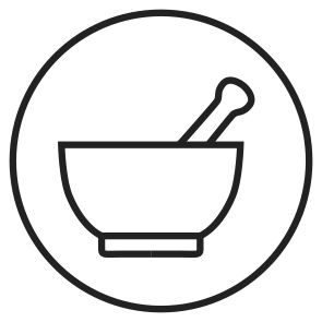 Icon Mörser und Schale Rezeptur