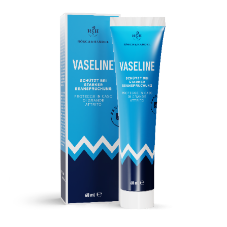 Vaseline Tube und Faltkarton, Frontalansicht